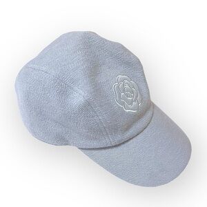 Karl Lagerfeld embroidered terry baseball cap, blue, one size adult